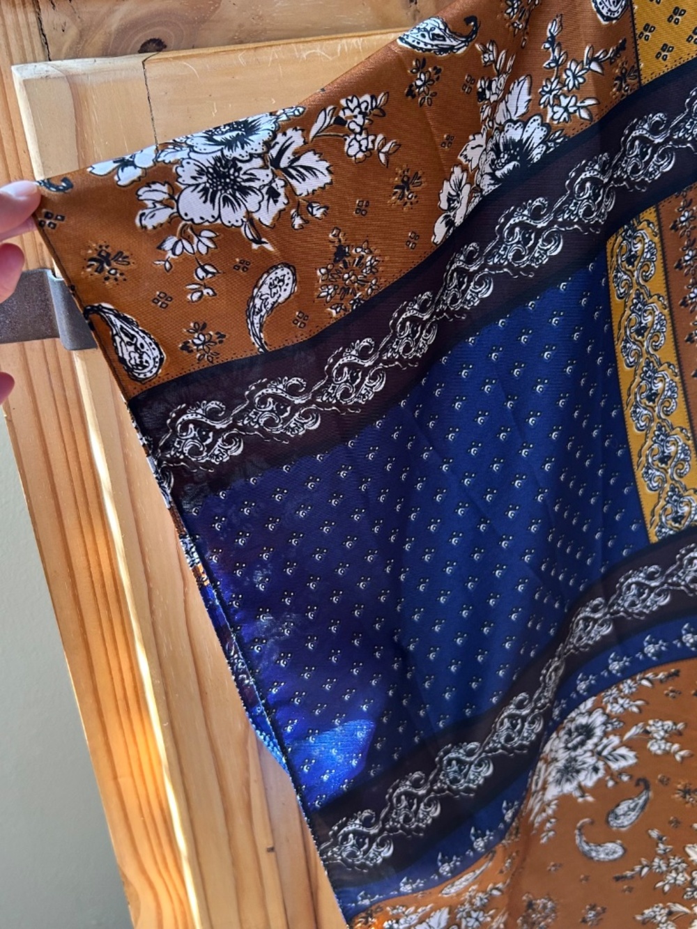 Free People Mon Cheri Satin Floral Kimono One Size Boho Patchwork‎ - Picture 2 of 9